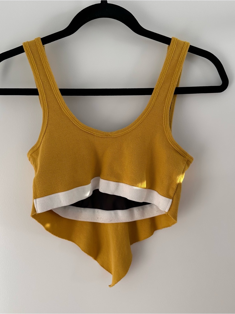 Mustard Yellow Ribbed Tank Top - Picture 4 of 6